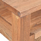 ELDRIDGE MINDI WOOD 2 DRAWERS SQUARE COFFEE TABLE IN LIGHT TOBACCO - MyChocolateWood
