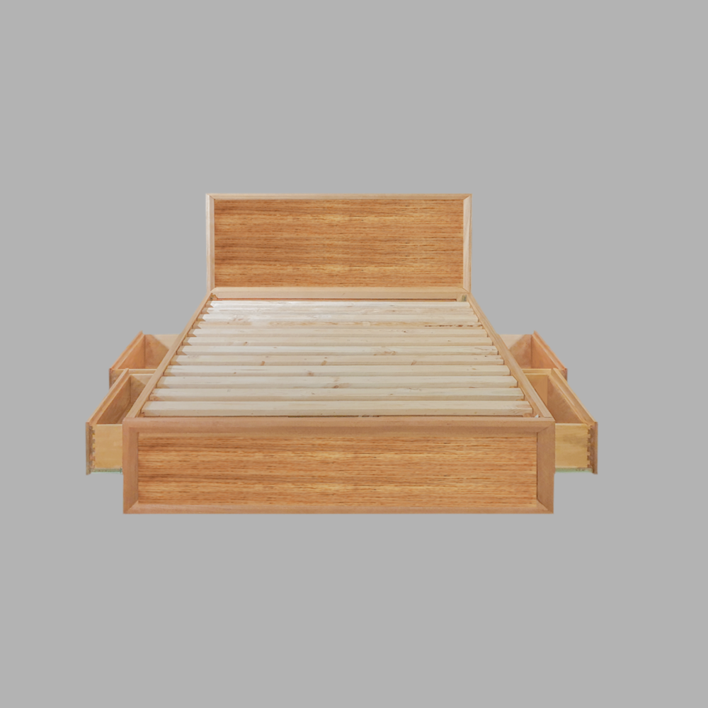 CHAUCER SOLID PINE TIMBER QUEEN STORAGE BED BASE CUSTOM MADE IN AUSTRALIA