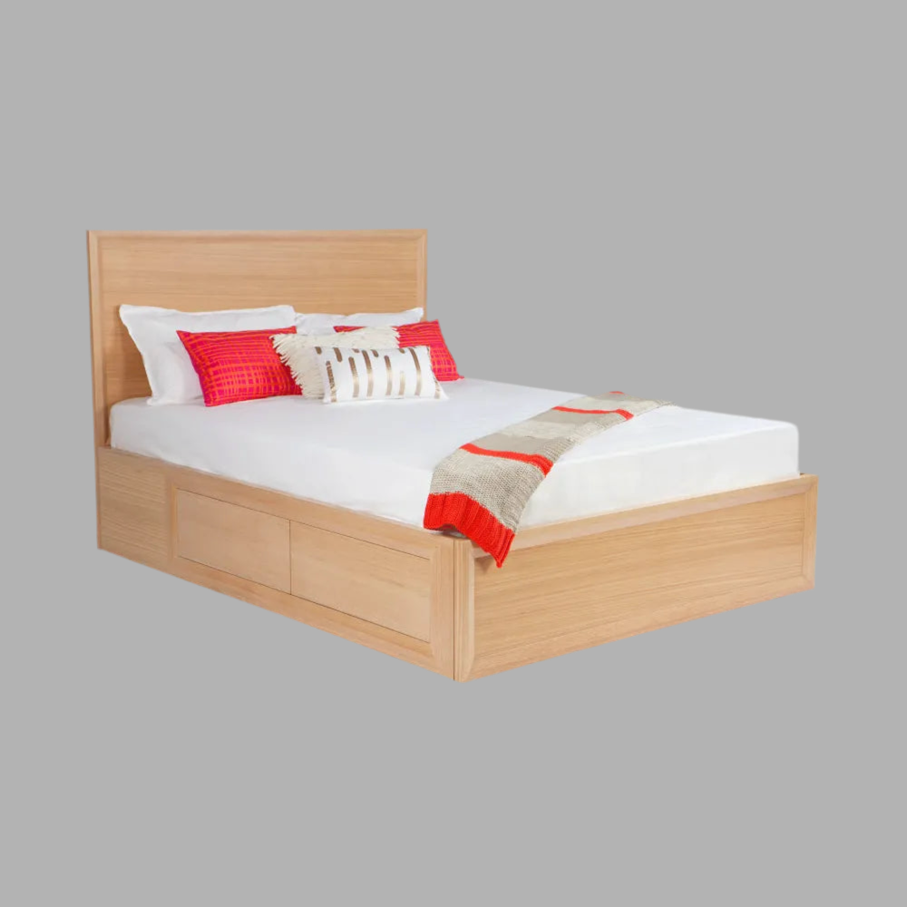 CHAUCER SOLID PINE TIMBER QUEEN STORAGE BED BASE CUSTOM MADE IN AUSTRALIA