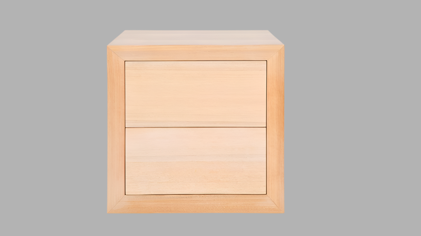 CHAUCER SOLID VICTORIAN ASH TIMBER 2-DRAWER BEDSIDE TABLE CUSTOM MADE IN AUSTRALIA