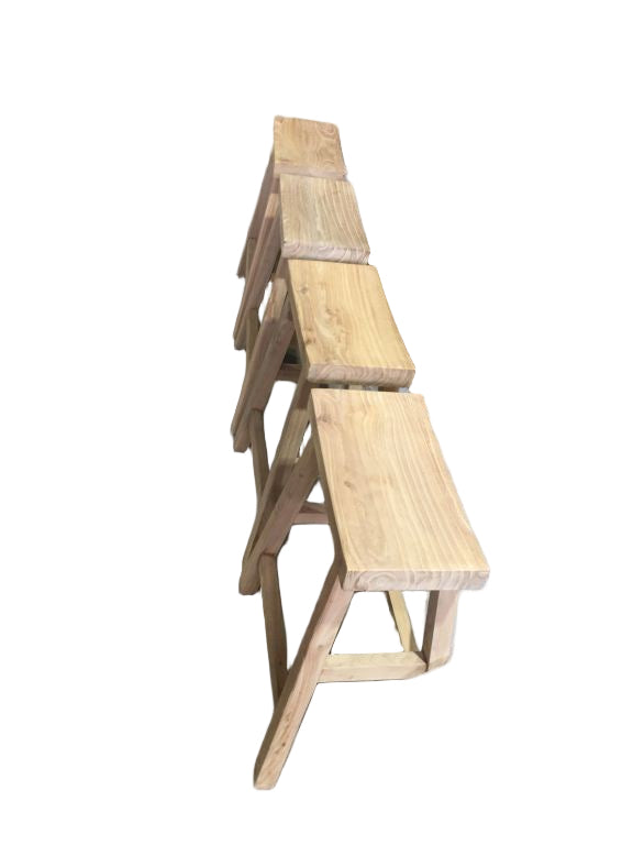 CHAGA RECYCLED ELM BAR STOOL IN NATURAL