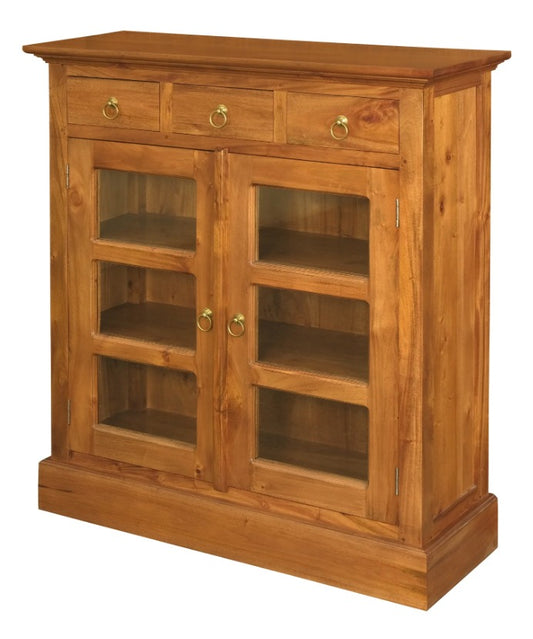 TASMANIA SOLID MAHOGANY BUFFET 2 DOORS & 3 DRAWERS IN LIGHT PECAN