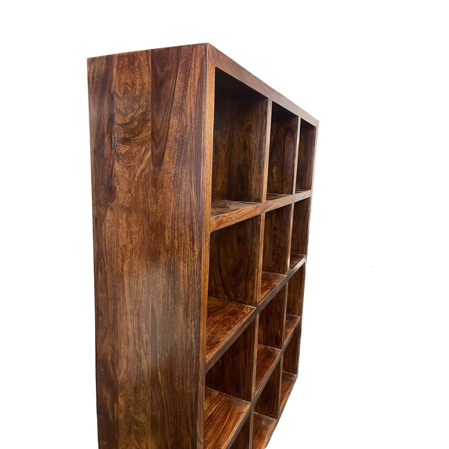 SOLID BENATO INDIAN ROSEWOOD 12 CUBE DISPALY UNIT - FLOOR STOCK CLEARANCE