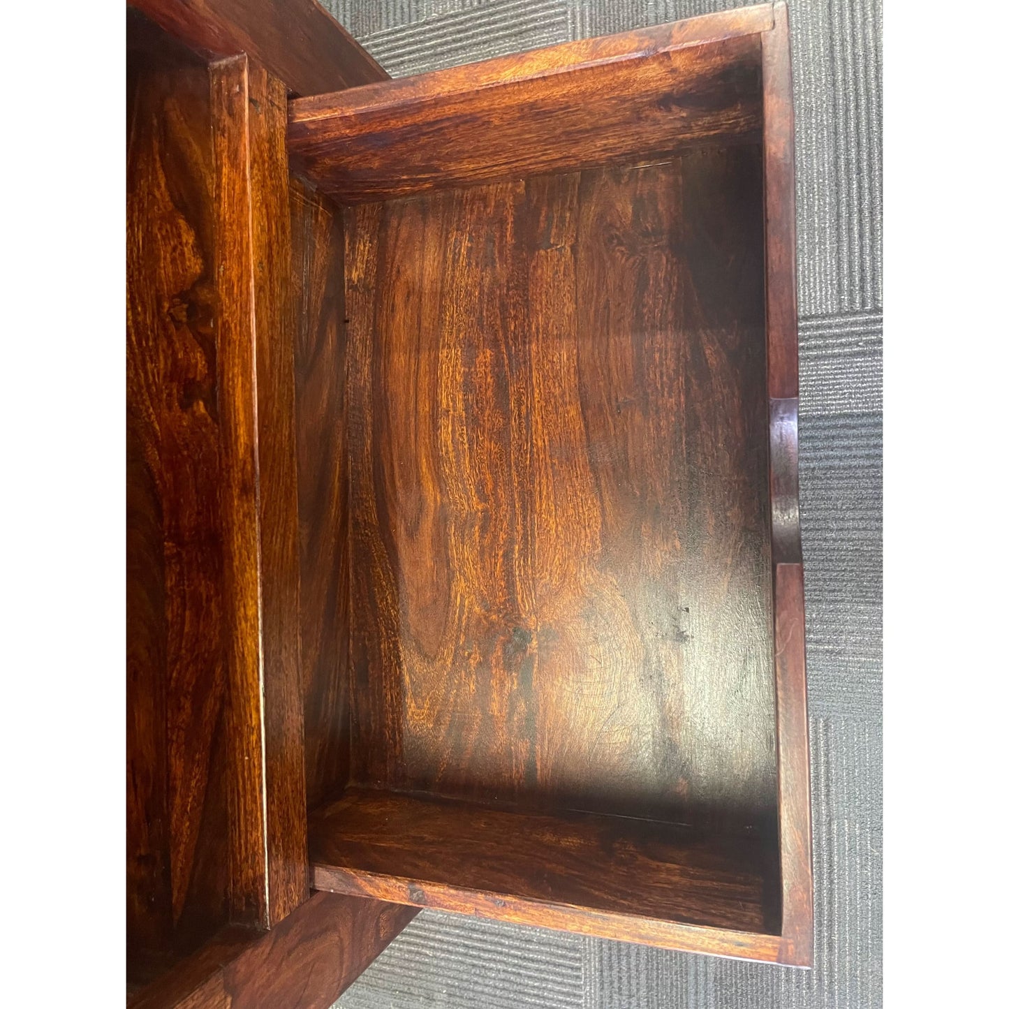 SOLID BENATO INDIAN ROSEWOOD 3 DRAWERS & 3 SHELVES BOOKCASE - FLOOR STOCK CLEARANCE