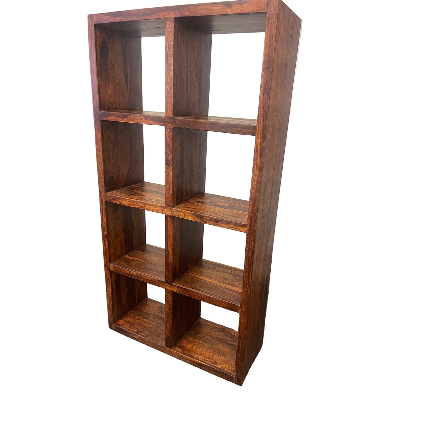 SOLID BENATO INDIAN ROSEWOOD 8 CUBE DISPALY UNIT - FLOOR STOCK CLEARANCE