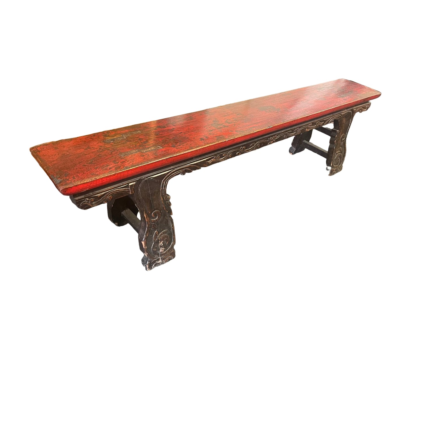 YUNNAN CHINESE ANTIQUE BENCH IN ELM WOOD 200CM