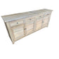 VILLA LOUVRE STYLE BUFFET SIDEBOARD 4 DOORS & 2 DRAWERS IN RECYCLED ELM 200CM