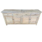 VILLA LOUVRE STYLE BUFFET SIDEBOARD 4 DOORS & 2 DRAWERS IN RECYCLED ELM 200CM