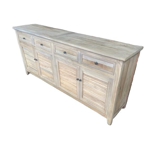 VILLA LOUVRE STYLE BUFFET SIDEBOARD 4 DOORS & 2 DRAWERS IN RECYCLED ELM 200CM