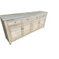 VILLA LOUVRE STYLE BUFFET SIDEBOARD 4 DOORS & 2 DRAWERS IN RECYCLED ELM 200CM