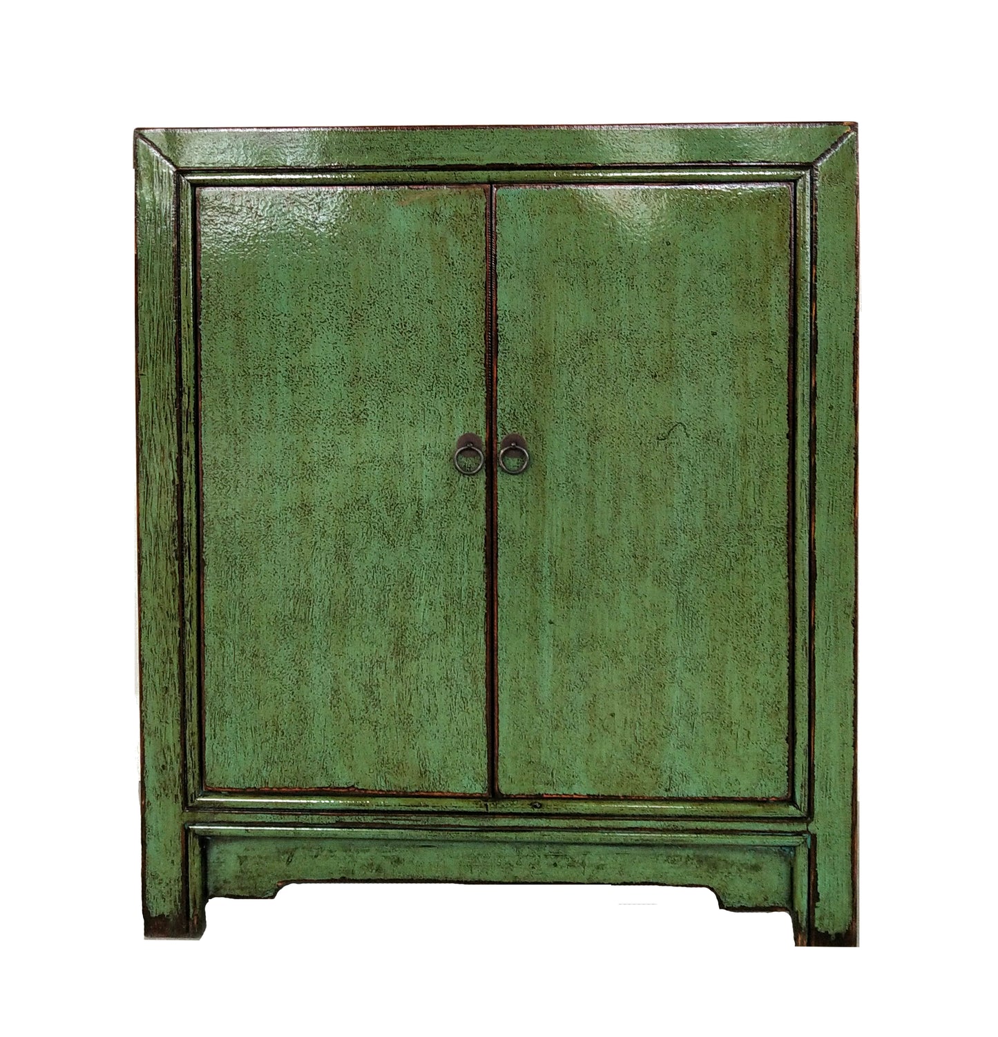 NINGBO NGH004 CHINESE ANTIQUE RECYCLED  PINE TIMBER CABINET CUPBOARD GREEN