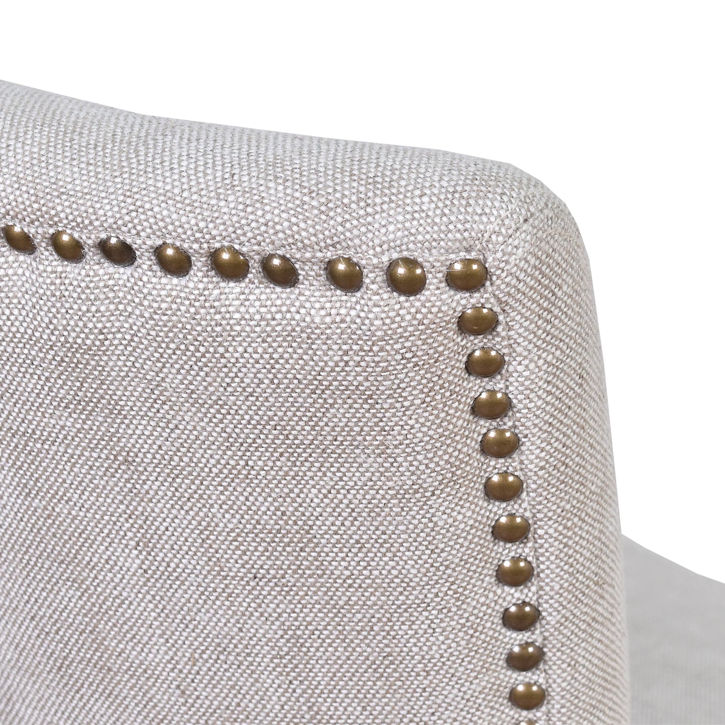 MORANG DOVE GREY LINEN CHAIR WITH MARON LEGS