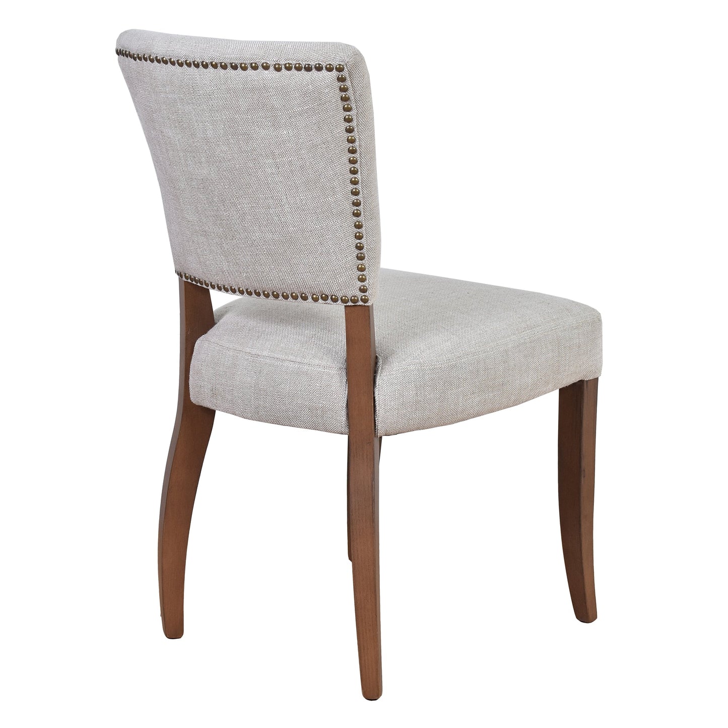 MORANG DOVE GREY LINEN CHAIR WITH MARON LEGS