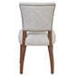 MORANG DOVE GREY LINEN CHAIR WITH MARON LEGS