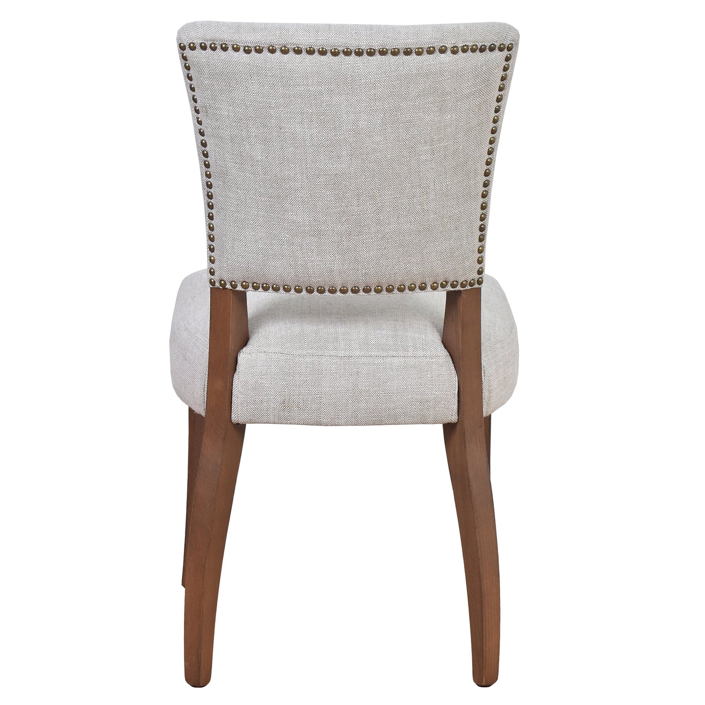 MORANG DOVE GREY LINEN CHAIR WITH MARON LEGS