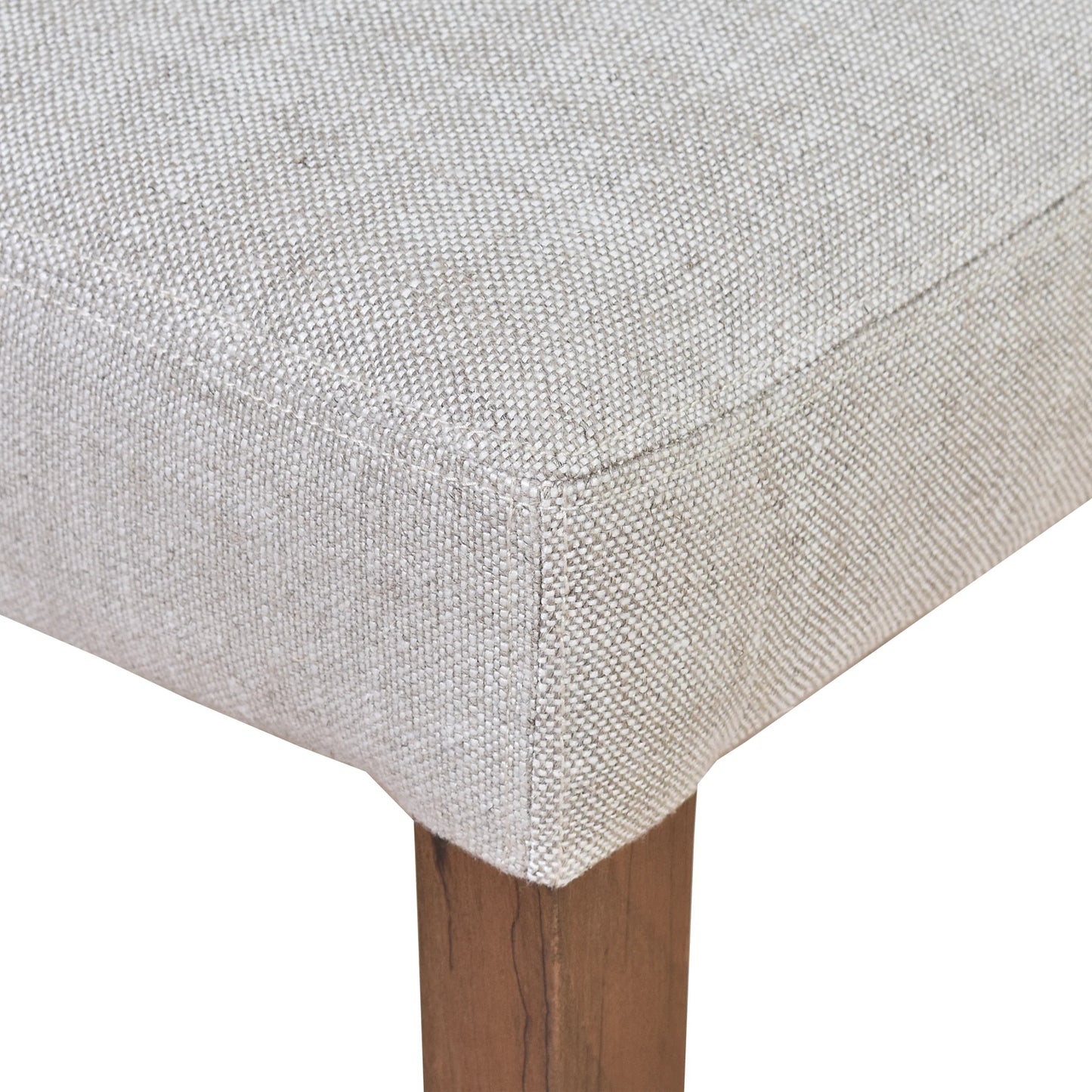 MORANG DOVE GREY LINEN CHAIR WITH MARON LEGS
