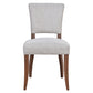 MORANG DOVE GREY LINEN CHAIR WITH MARON LEGS