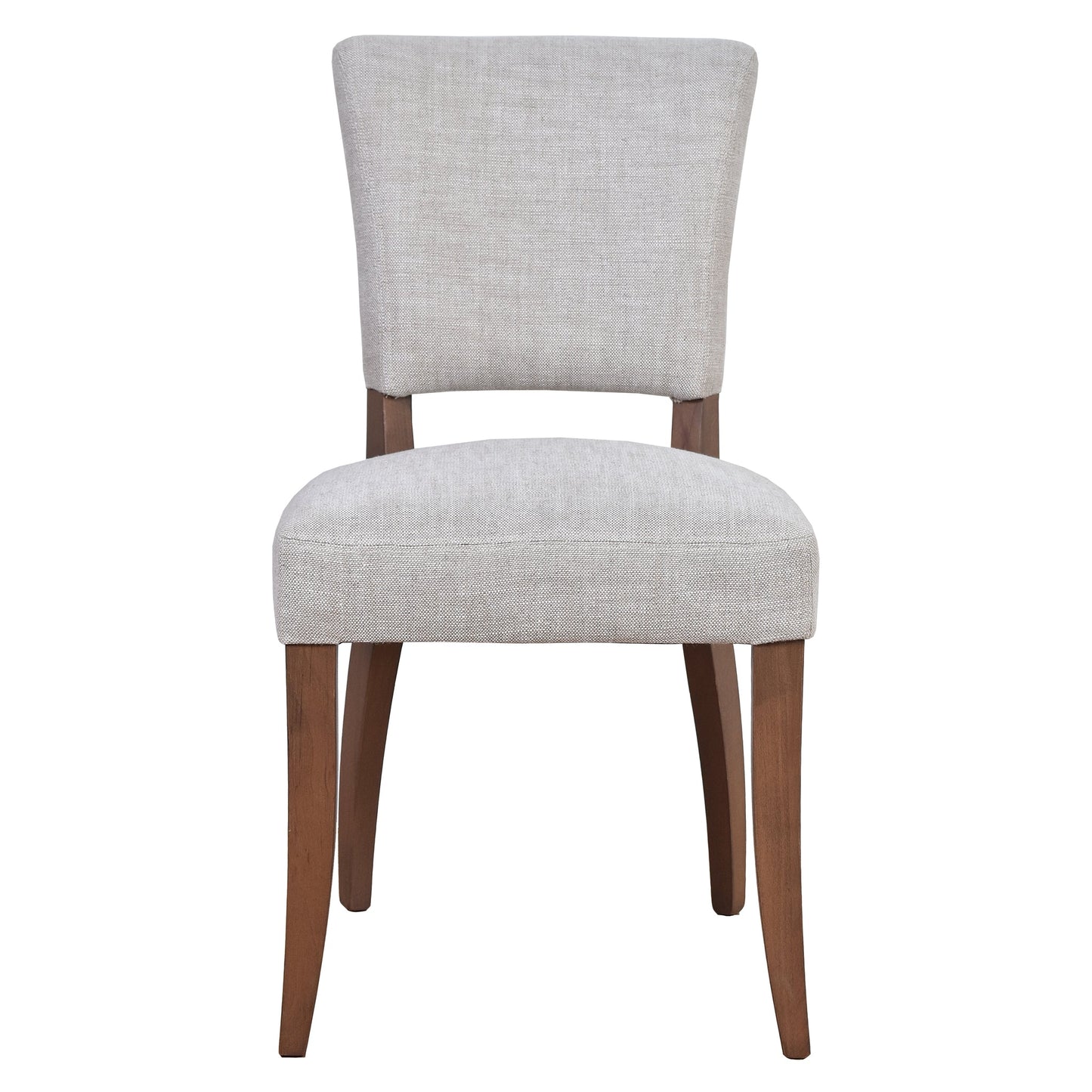 MORANG DOVE GREY LINEN CHAIR WITH MARON LEGS