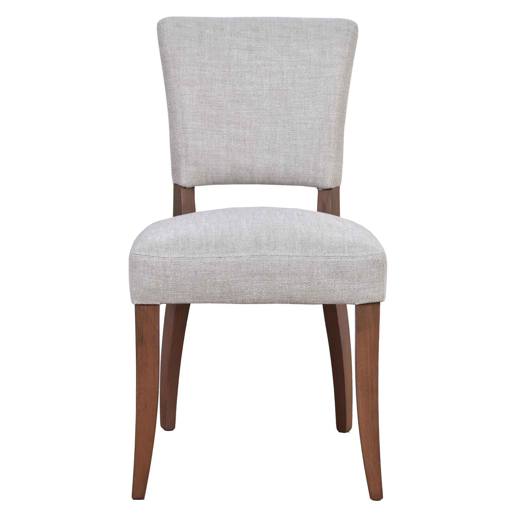 MORANG DOVE GREY LINEN CHAIR WITH MARON LEGS