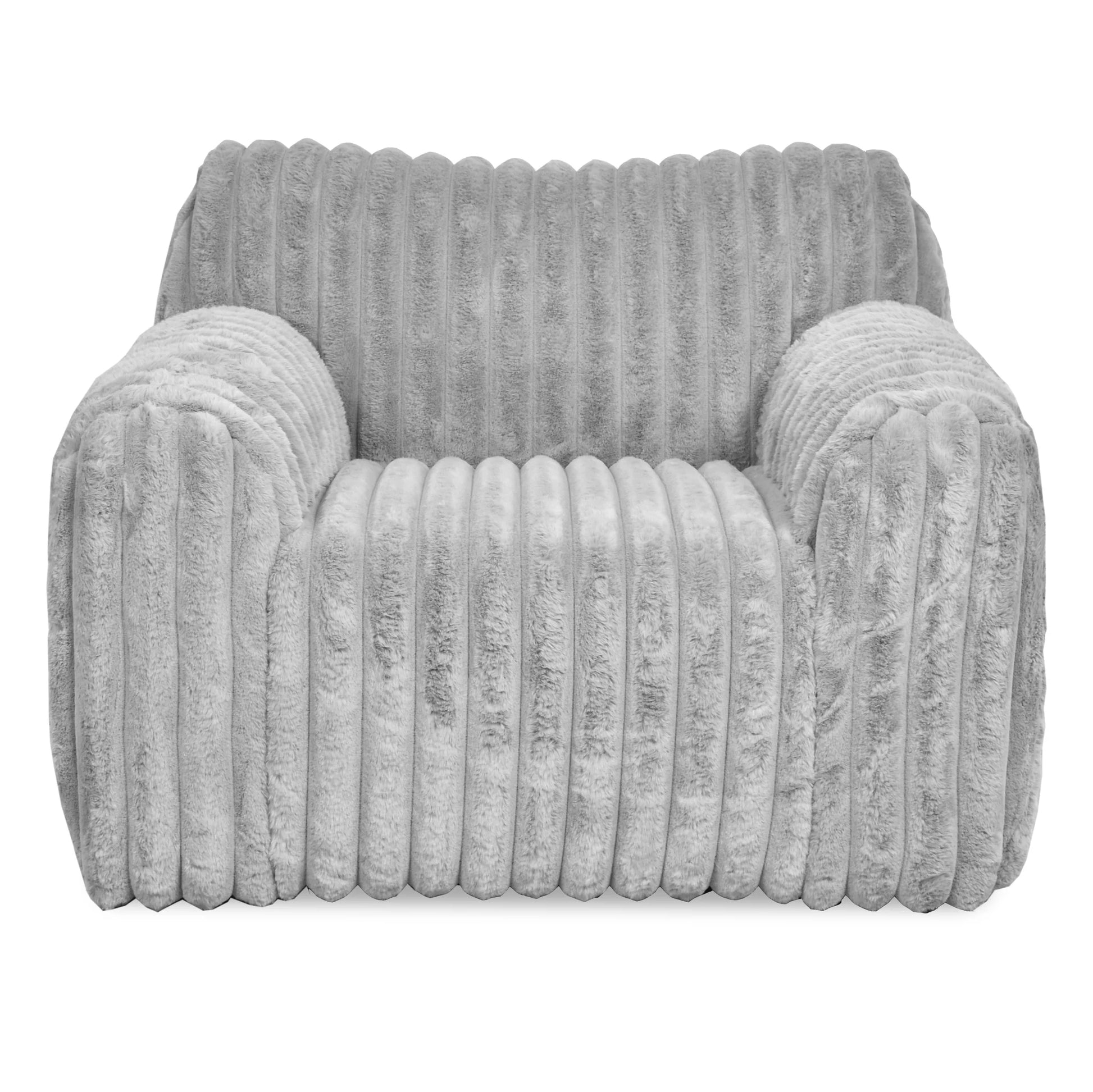 LOFT ARMCHAIR IN TAUPE CORDUROY FABRIC - MyChocolateWood