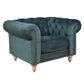 GOTCHA CHESTERFIELD ARMCHAIR IN GREEN VELVET - MyChocolateWood