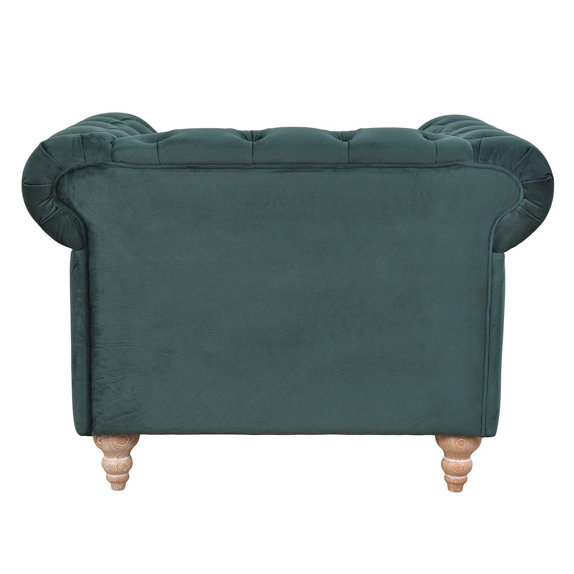 GOTCHA CHESTERFIELD ARMCHAIR IN GREEN VELVET - MyChocolateWood