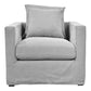CHATEAU SLIPCOVER HAMPTONS STYLE ARMCHAIR IN SLATE GREY - MyChocolateWood