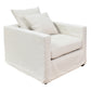 CHATEAU SLIPCOVER HAMPTONS STYLE ARMCHAIR IN SALT & PEPPER