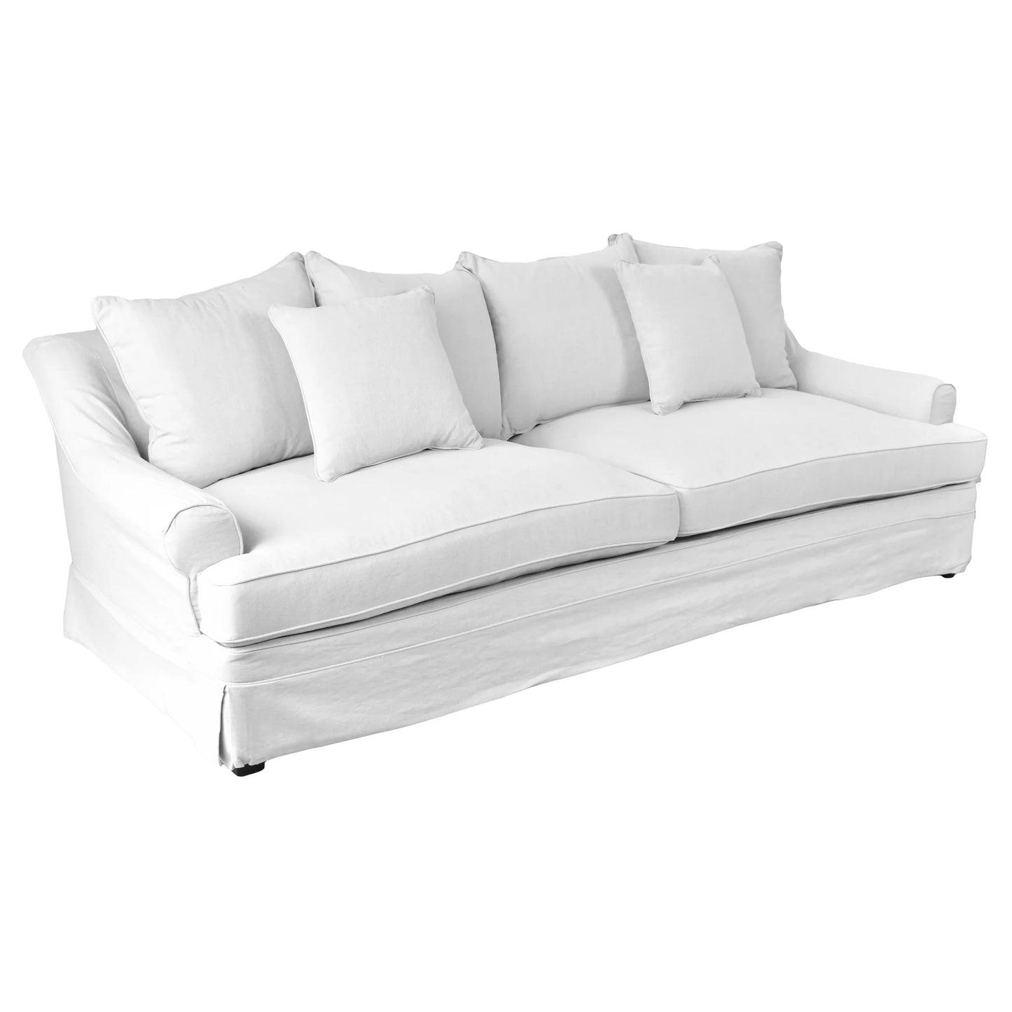 CASPIAN 3.5-SEATER SLIPCOVER HAMPTONS STYLE SOFA IN CLOUD