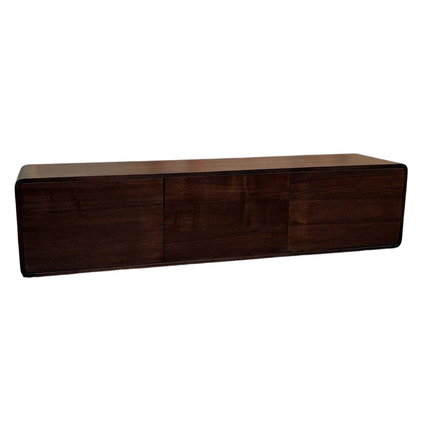 WILLIAM CURVED EDGE TASSIE OAK TV/ENTERTAINMENT UNIT WITH 3 DOORS
