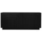 APOLLO SOLID WHITE CEDAR (MINDI WOOD) BUFFET/SIDEBOARD 4 DOORS - BLACK