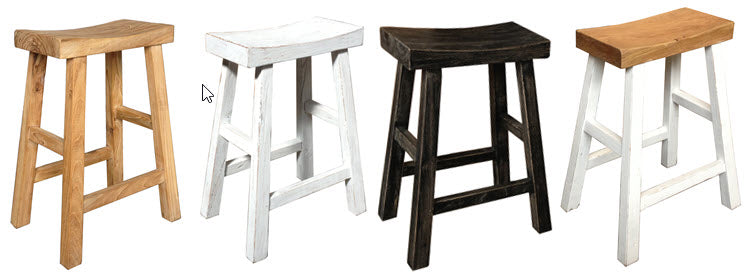 CHAGA RECYCLED ELM BAR STOOL IN NATURAL