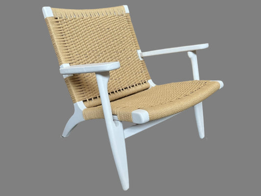 COLONIAL PLANTATION CHAIR/ARMCHAIR/LOUNGE CHAIR IN WHITE JUTE WEAVING