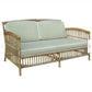 SHIPTON HAMPTONS RATTAN 2.5 SEATER SOFA SETTEE COUCH IN TOBACCO/TAUPE CUSHION WITH AN ADDITONAL OUTDOORS CUSHION COVER IN BLUE & WHITE STRIPES - MyChocolateWood