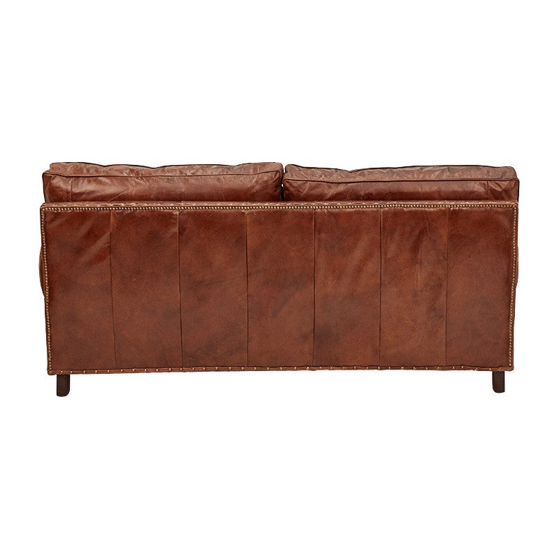CHARLESTON 3-SEATER AGED LEATHER SOFA