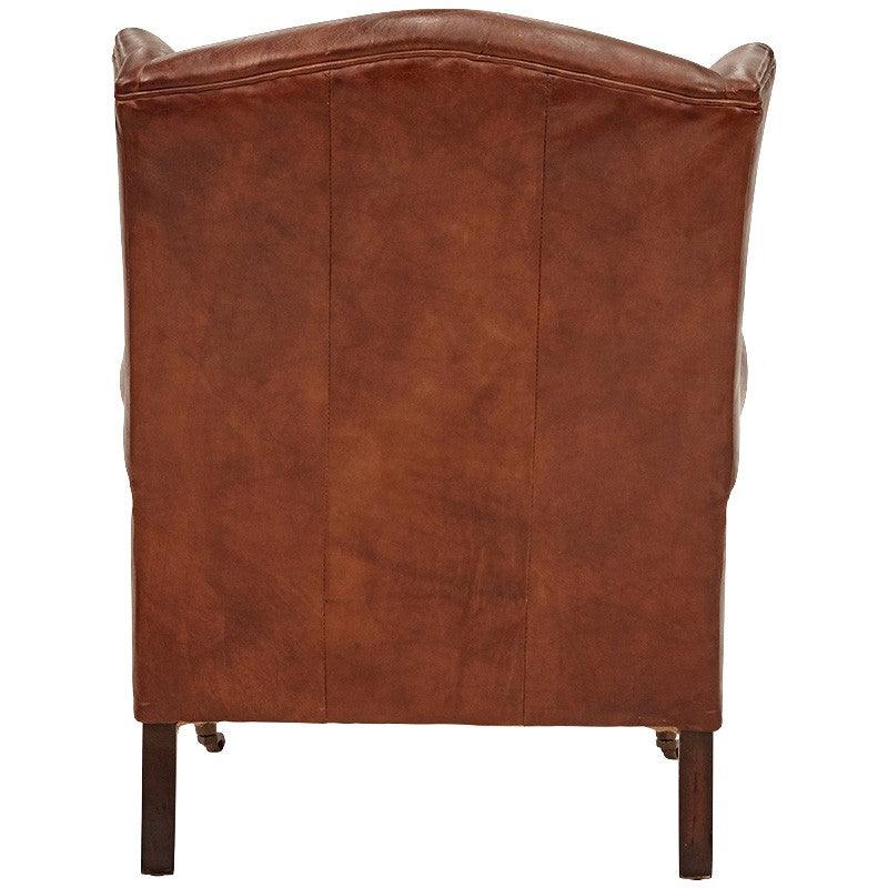 LAMPARD WINGBACK ARMCHAIR IN AGED LEATHER