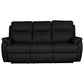 LEWIS HAMPTONS BLACK LEATHER RECLINER ARMCHAIR LOUNGE CHAIR EASY CHAIR - MyChocolateWood