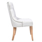 ELMORE LIGHT GREY LEATHER DINING CHAIR WITH WHITEWASH LEGS