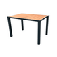 CREWE DINING TABLE IN ALUMINIUM/ECUALYPTUS 120CM