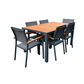 CREWE OUTDOOR ALUMINIUM FRAME DINING CHAIR - CHARCOAL - MyChocolateWood