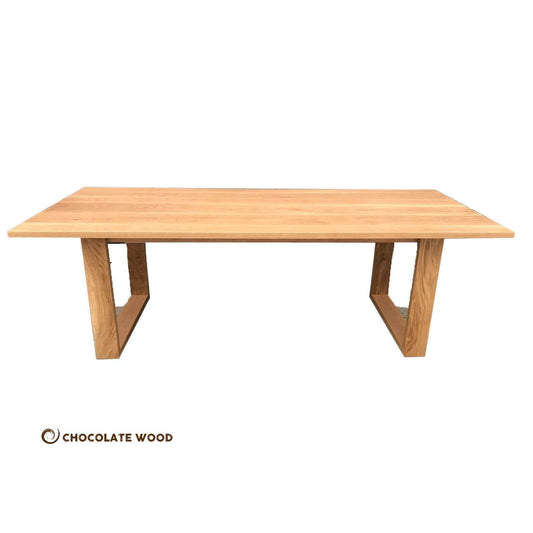 SANTORINI DINING TABLE IN SOLID AMERICAN OAK WITH DANISH OIL FINISH AUSTRALIAN CUSTOM MADE