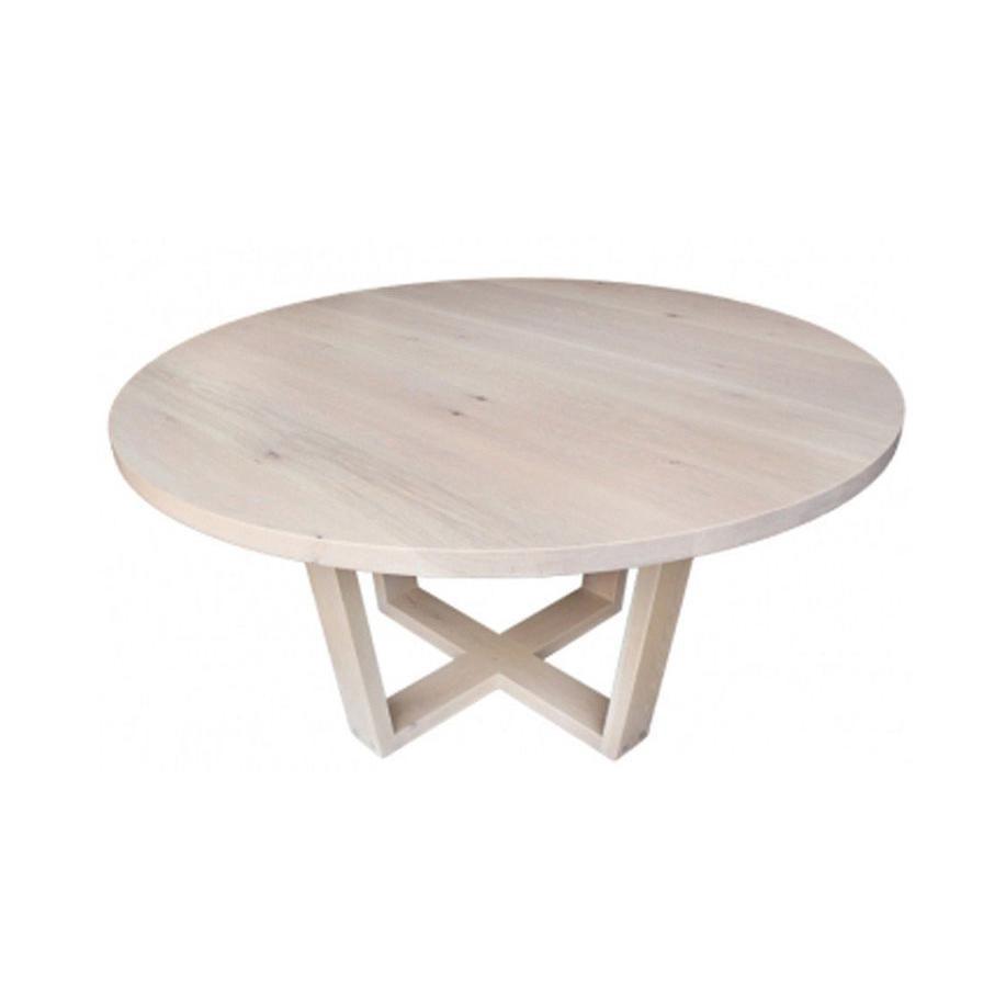 CUSTOM MADE FELINI ROUND DINING TABLE IN SOLID TASSIE OAK 1200MM