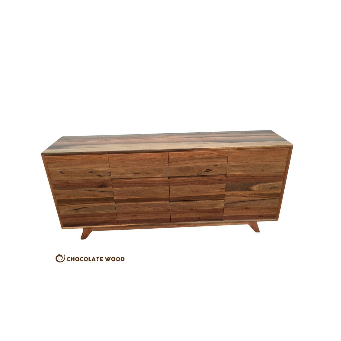 AUSTRALIAN CUSTOM-MADE SLAVA 2 DOORS & 6 DRAWERS SIDEBOARD IN SOLID SPOTTED GUM