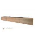 CLAUDE SOLID AMERICAN OAK TV/ENTERTAINMENT UNIT WITH 3 DROP DOWN DOORS