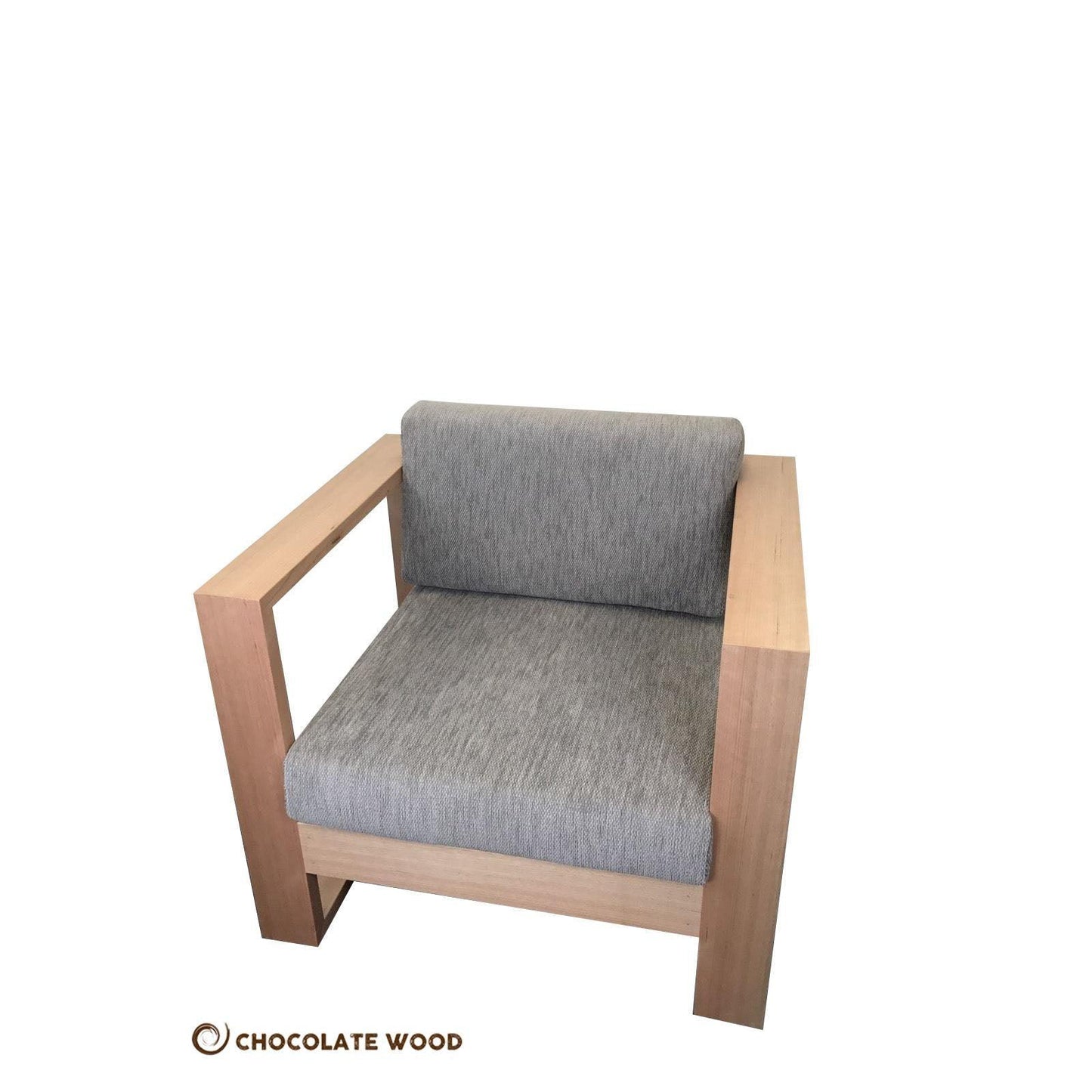 COGRA TASSIE OAK FRAME LOUNGE CHAIR OCCASIONAL CHAIR - AUSTRALIAN CUSTOM MADE