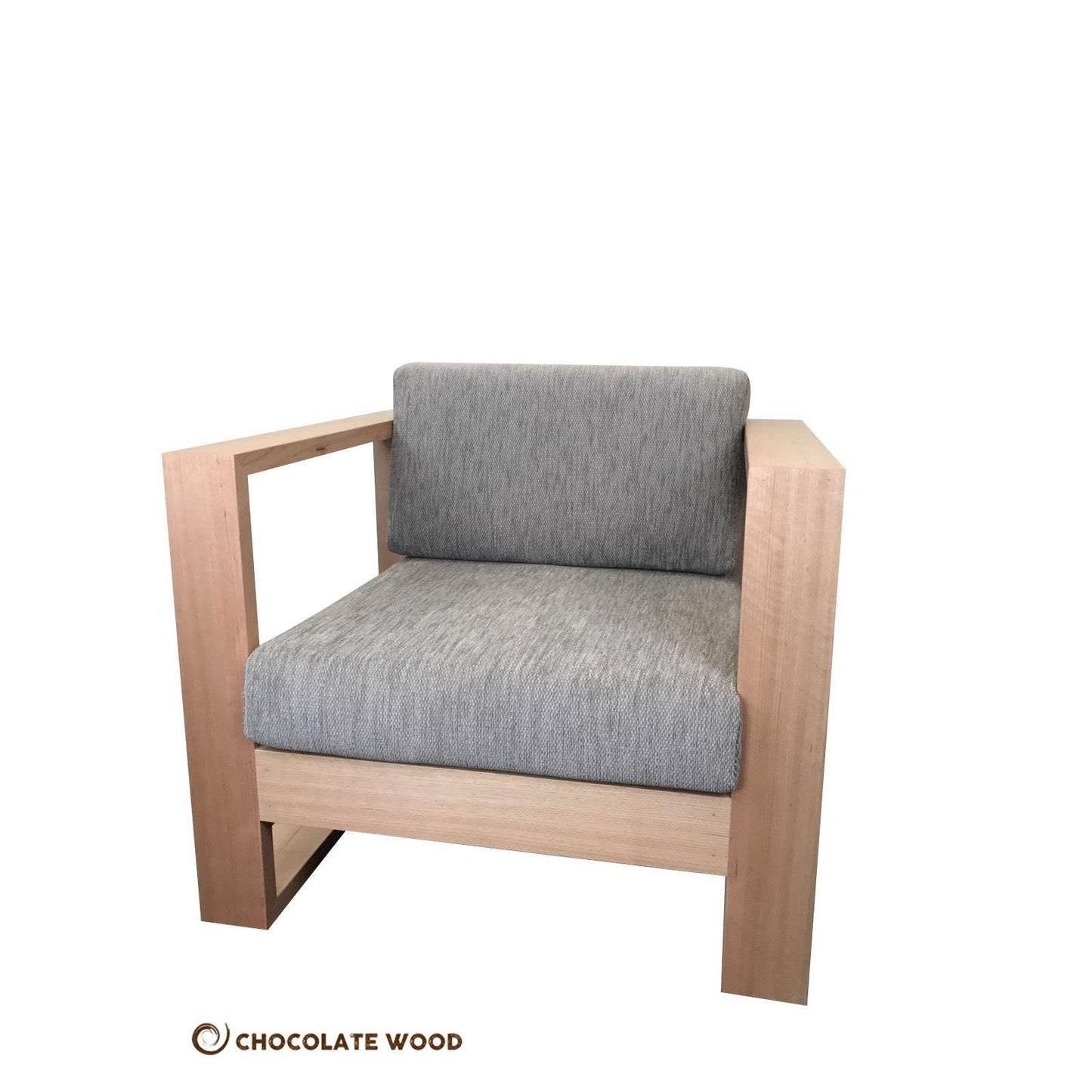 COGRA TASSIE OAK FRAME LOUNGE CHAIR OCCASIONAL CHAIR - AUSTRALIAN CUSTOM MADE