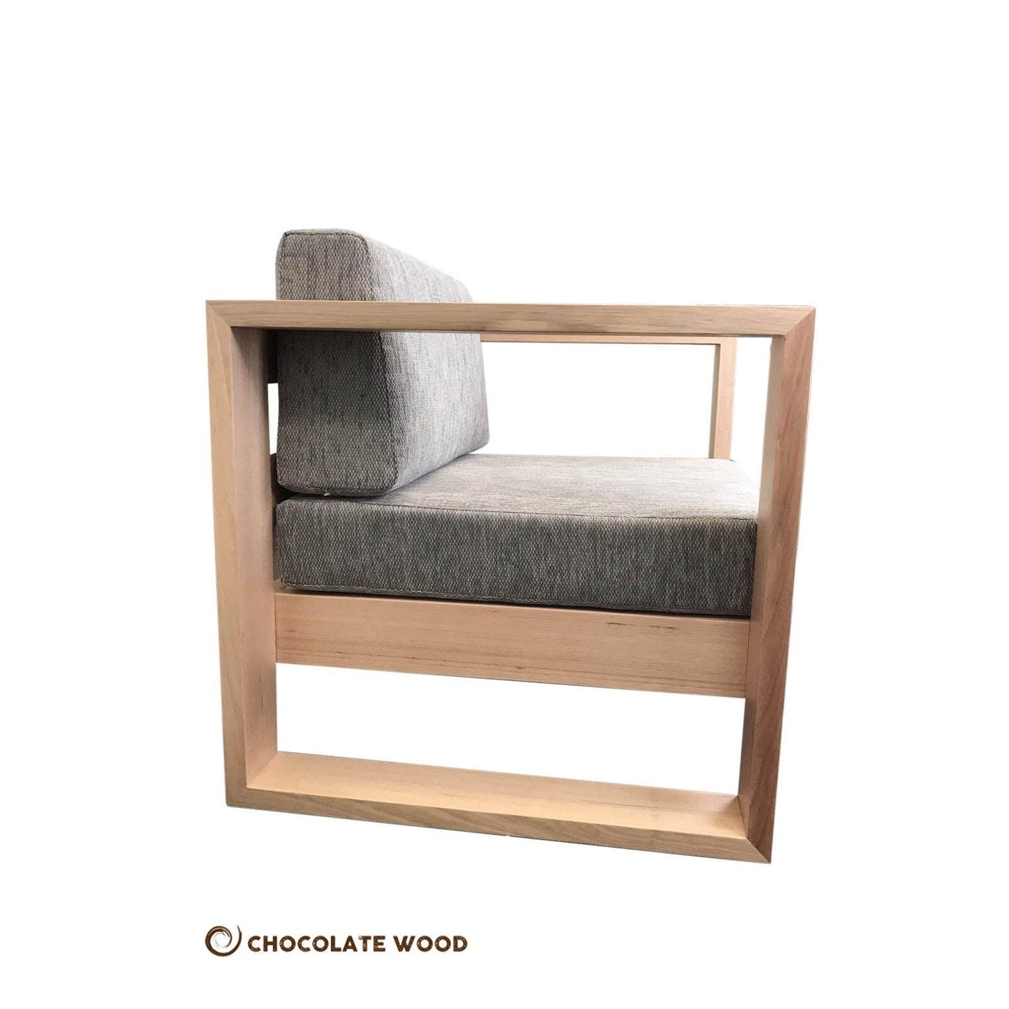 COGRA TASSIE OAK FRAME LOUNGE CHAIR OCCASIONAL CHAIR - AUSTRALIAN CUSTOM MADE