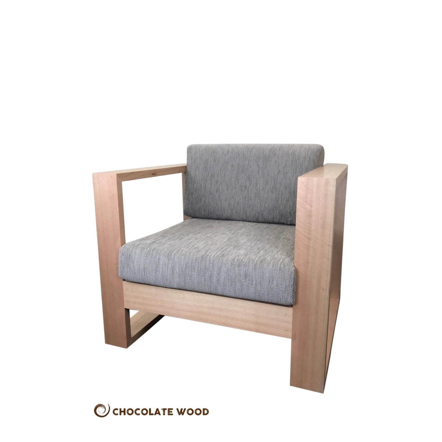 COGRA TASSIE OAK FRAME LOUNGE CHAIR OCCASIONAL CHAIR - AUSTRALIAN CUSTOM MADE