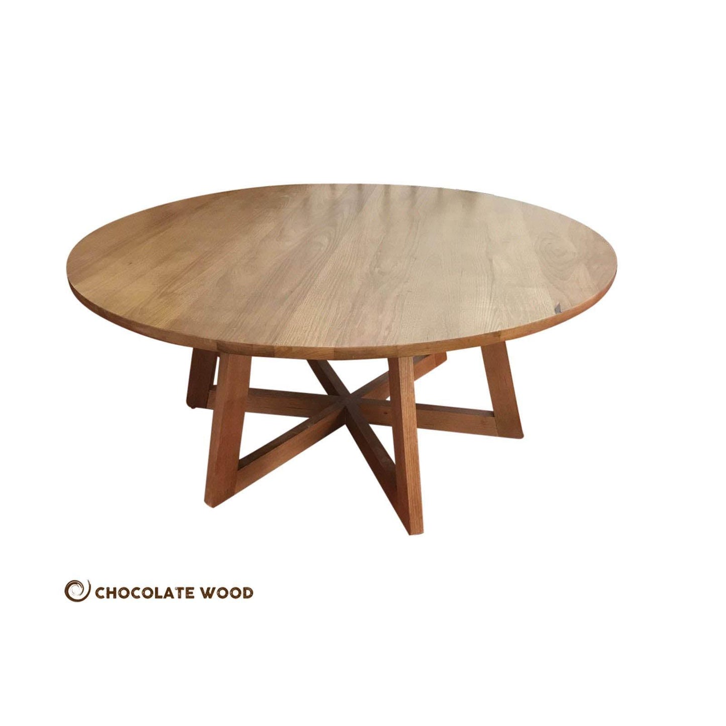 TORRENT ROUND DINING TABLE IN SOLID TASSIE OAK 1800MM - CUSTOM MADE
