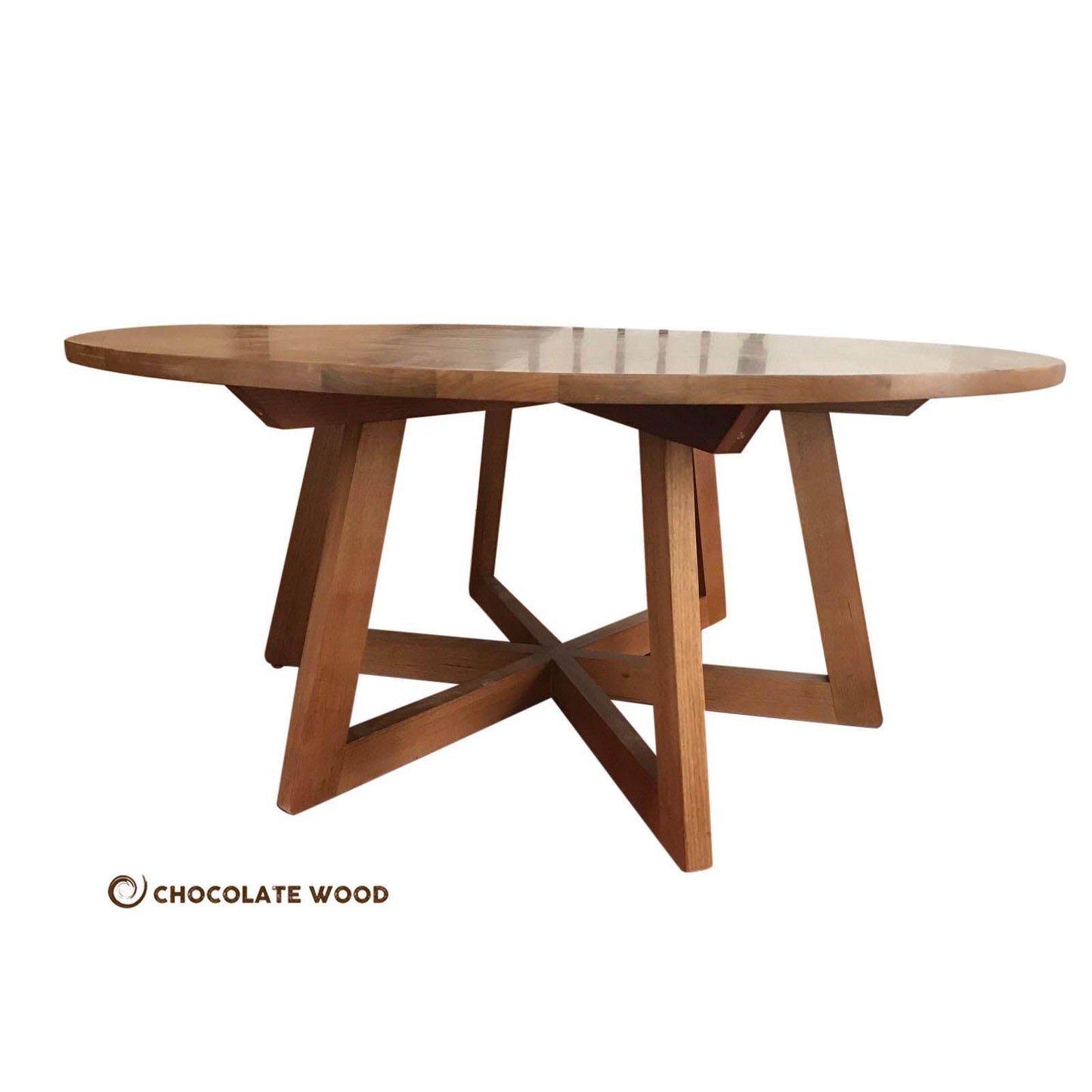 TORRENT ROUND DINING TABLE IN SOLID TASSIE OAK 1800MM - CUSTOM MADE